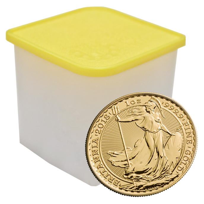 10x 1oz Gold Britannia in Tube